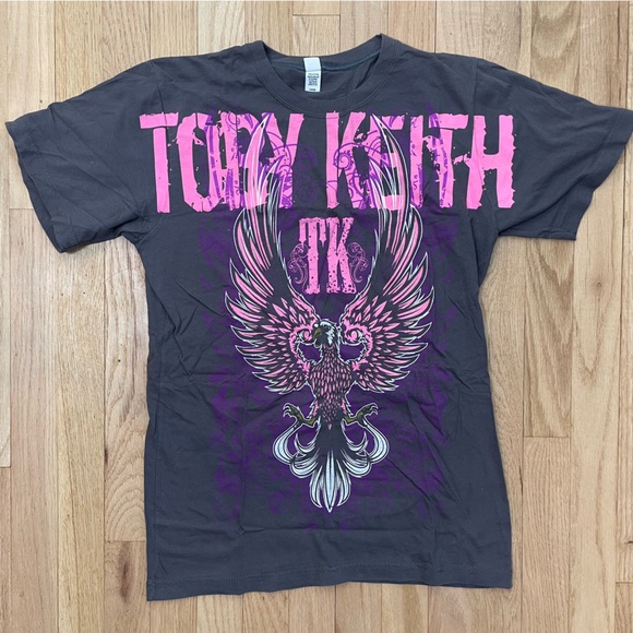 Toby Keith Tee Large Gray Country Music Y2K Tour Merch Concert Grunge T-Shirt - Picture 1 of 11